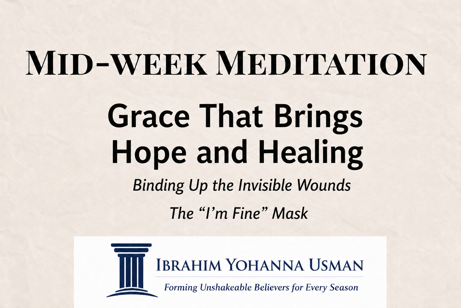 Grace That Brings Hope and Healing
